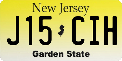 NJ license plate J15CIH