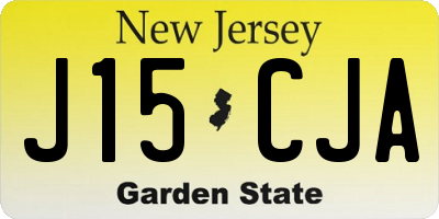 NJ license plate J15CJA