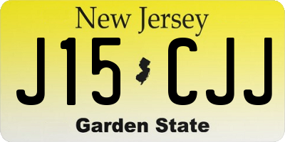 NJ license plate J15CJJ
