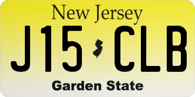 NJ license plate J15CLB