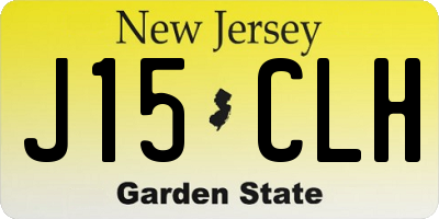 NJ license plate J15CLH