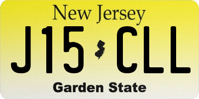 NJ license plate J15CLL