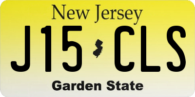 NJ license plate J15CLS