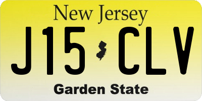 NJ license plate J15CLV