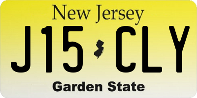 NJ license plate J15CLY