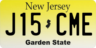 NJ license plate J15CME