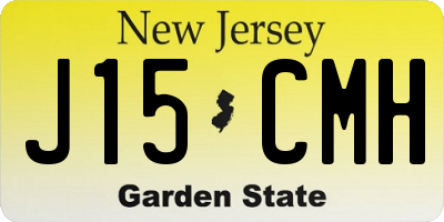 NJ license plate J15CMH