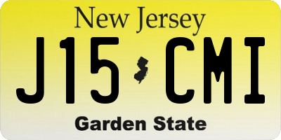 NJ license plate J15CMI