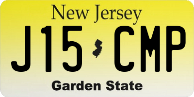 NJ license plate J15CMP