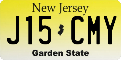 NJ license plate J15CMY