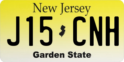 NJ license plate J15CNH