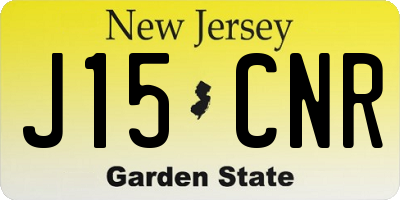 NJ license plate J15CNR