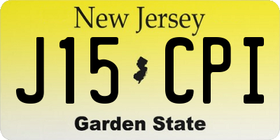 NJ license plate J15CPI