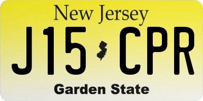 NJ license plate J15CPR