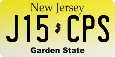 NJ license plate J15CPS