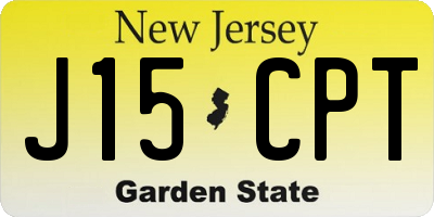 NJ license plate J15CPT