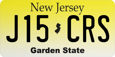 NJ license plate J15CRS