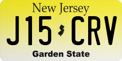 NJ license plate J15CRV