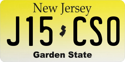 NJ license plate J15CSO