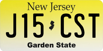 NJ license plate J15CST