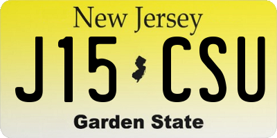 NJ license plate J15CSU