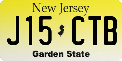 NJ license plate J15CTB