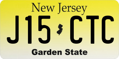 NJ license plate J15CTC