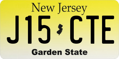 NJ license plate J15CTE