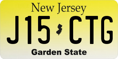 NJ license plate J15CTG