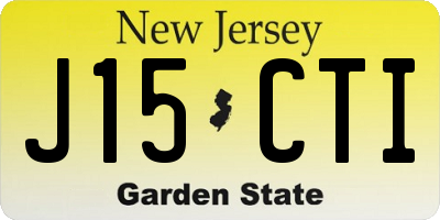 NJ license plate J15CTI
