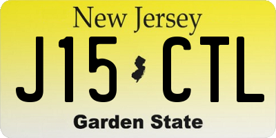 NJ license plate J15CTL
