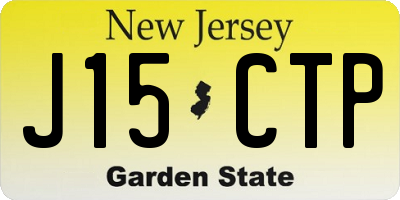 NJ license plate J15CTP
