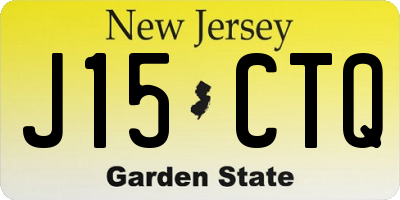NJ license plate J15CTQ