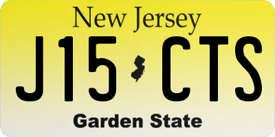 NJ license plate J15CTS