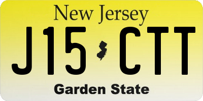 NJ license plate J15CTT