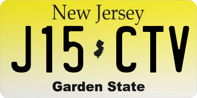NJ license plate J15CTV