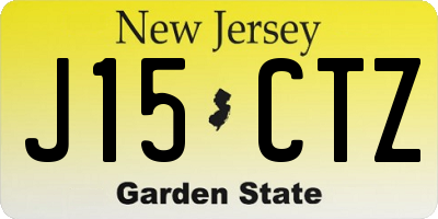 NJ license plate J15CTZ