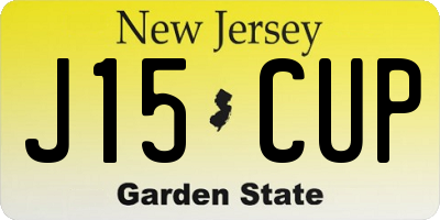 NJ license plate J15CUP