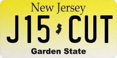 NJ license plate J15CUT