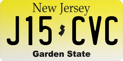 NJ license plate J15CVC