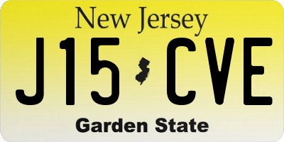 NJ license plate J15CVE