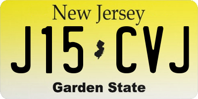 NJ license plate J15CVJ
