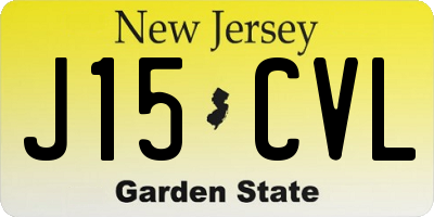 NJ license plate J15CVL