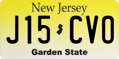 NJ license plate J15CVO
