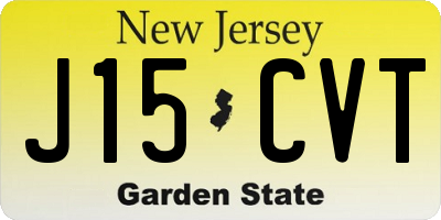NJ license plate J15CVT
