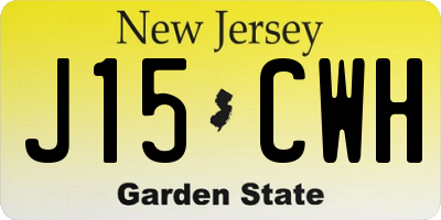 NJ license plate J15CWH