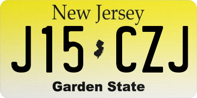 NJ license plate J15CZJ