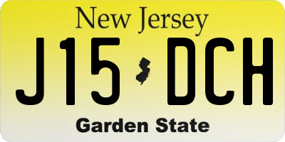 NJ license plate J15DCH