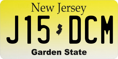 NJ license plate J15DCM