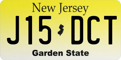 NJ license plate J15DCT